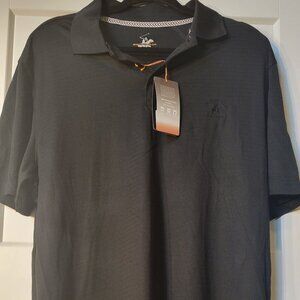 Beverly Hills Polo Club Collared Shirt Black Men's Size L Performance Wear